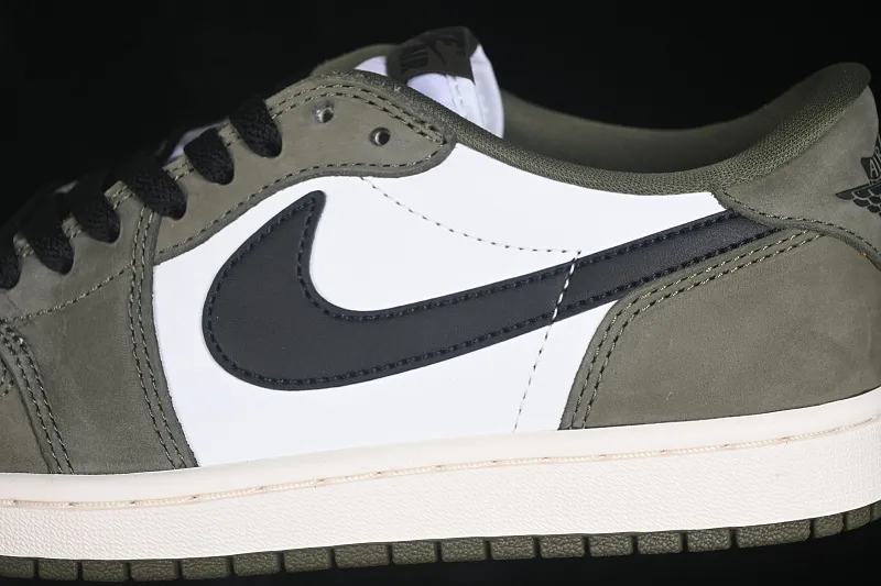 All categories Air Jordan Jordan series basketball shoes Air Jordan 1 Low Air Jordan 1 Low OG "Medium Olive" AJ1 Joe 1 joint model olive green low-top retro cultural basketball shoes HQ6998-200